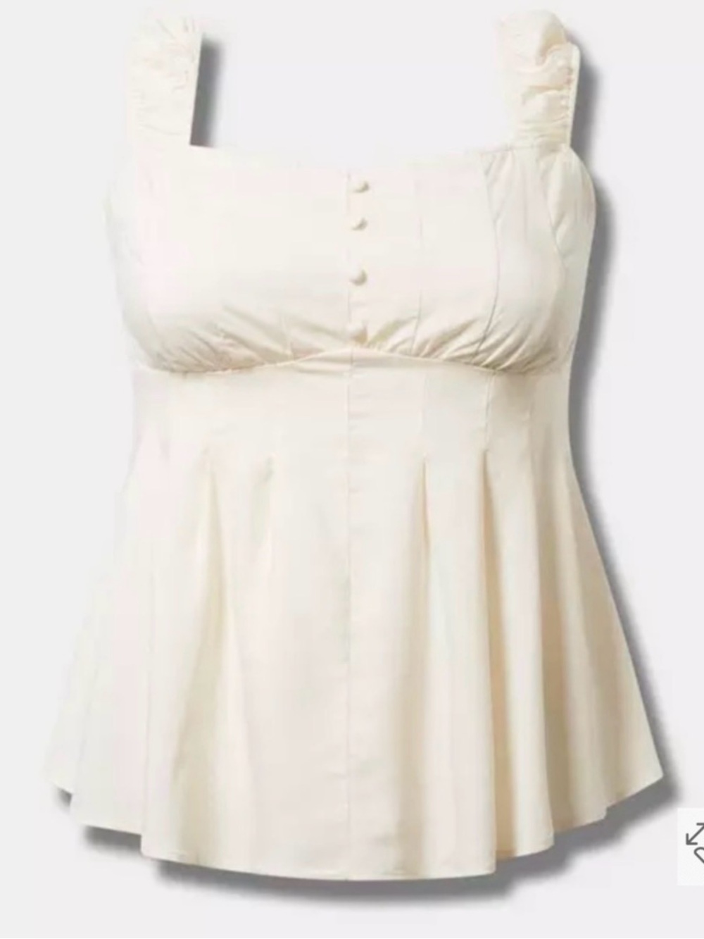 torrid Cream Square-Neck Peplum tank 4X